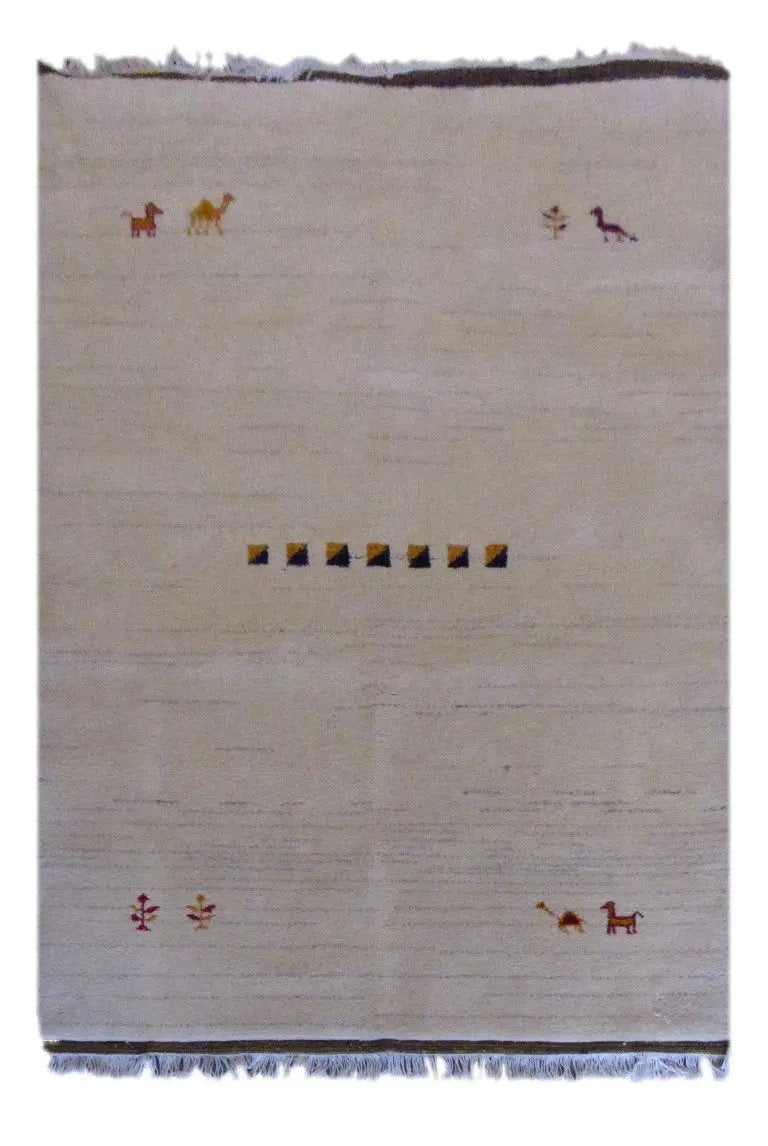 One Of The Kind Indian Hand-Knotted Rug 6'6" X 4'6"